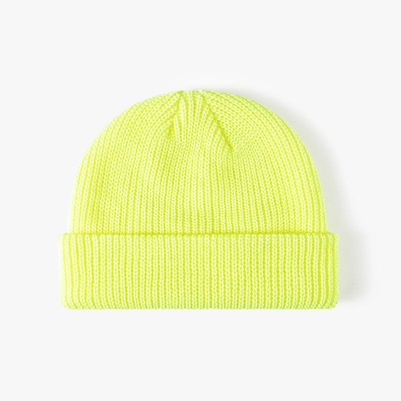 Men Women Winter Thick Warm Hat Plain Beanies for Custom Logo Minimalist Dome Knit Beanie