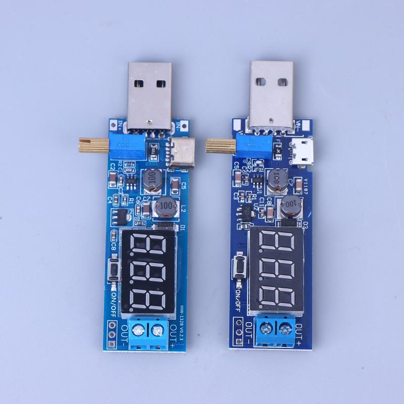 USB Step-Up / Step-Down Netzteilmodul Boost-Wandler DC-DC 5V auf DC 1,2V-24V Einstellbarer Ausgang