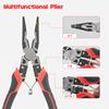 HOUSERAN Long Nose Pliers, Thin Tool, Ultra-Fine, Precision, Spring-Loaded, Locking, Multi-Function, 211mm