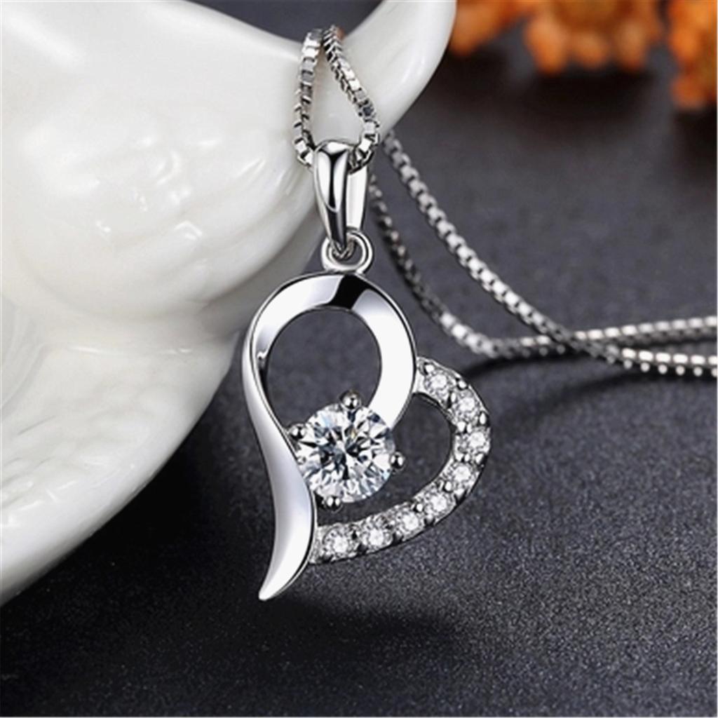 925 Silver Necklace Pendant Dolphin AAA Zircon For Women Fashion Clavicle Chain Necklaces Wedding Party Jewelry Gift