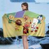 Classic Children Anime A-Anpanman Microfiber Blanket Quick Drying Beach Towels Oversized Printing Super Absorbent Pool Towel