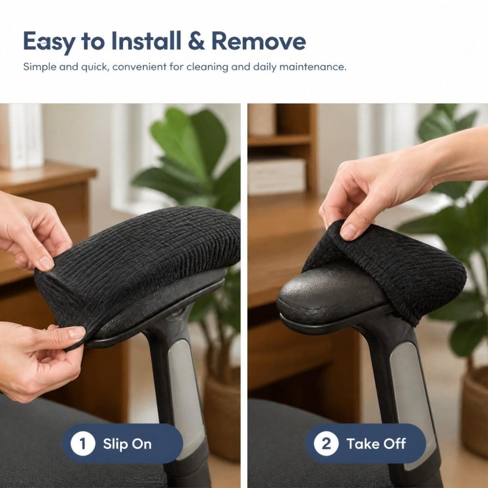 Elastic Office Chair Arm Covers Washable Arm Rest Slipcovers Chair Armrest Covers Everyday Use