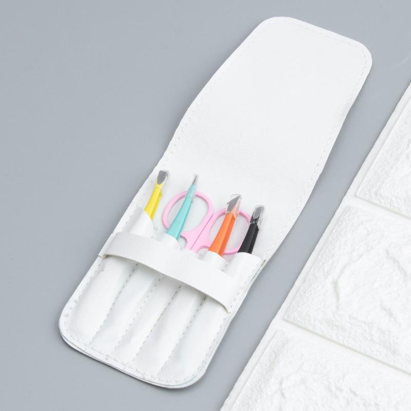4/5 Pcs Eyebrow Tweezer Colorful Hair Beauty Fine Hairs Puller Stainless Steel Slanted Eyebrow Clippers Removal Makeup Tools