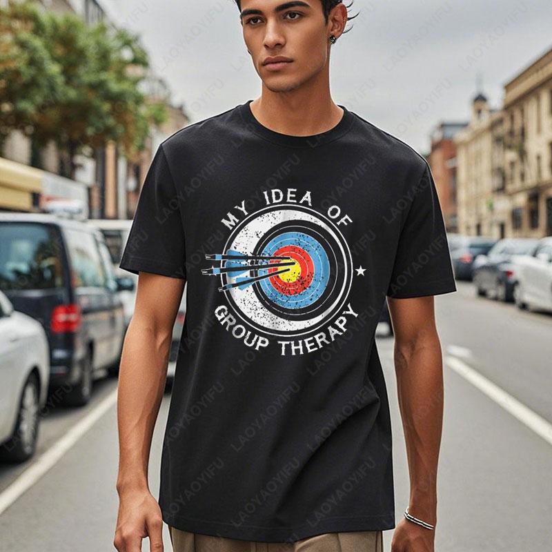 Archery Is My Idea of Group Therapy T Shirts Comfortable Breathable Cotton Tops Casual Streetwear Men Women Tees Ropa Hombre S разноцветный