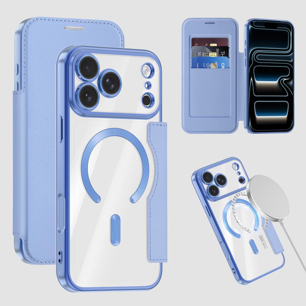 Magnetic Flip Card Slot Wallet Leather Phone Case Case for iPhone 18 Pro max 17 16 15 14 13 Shockproof For Magsafe RFID Cover