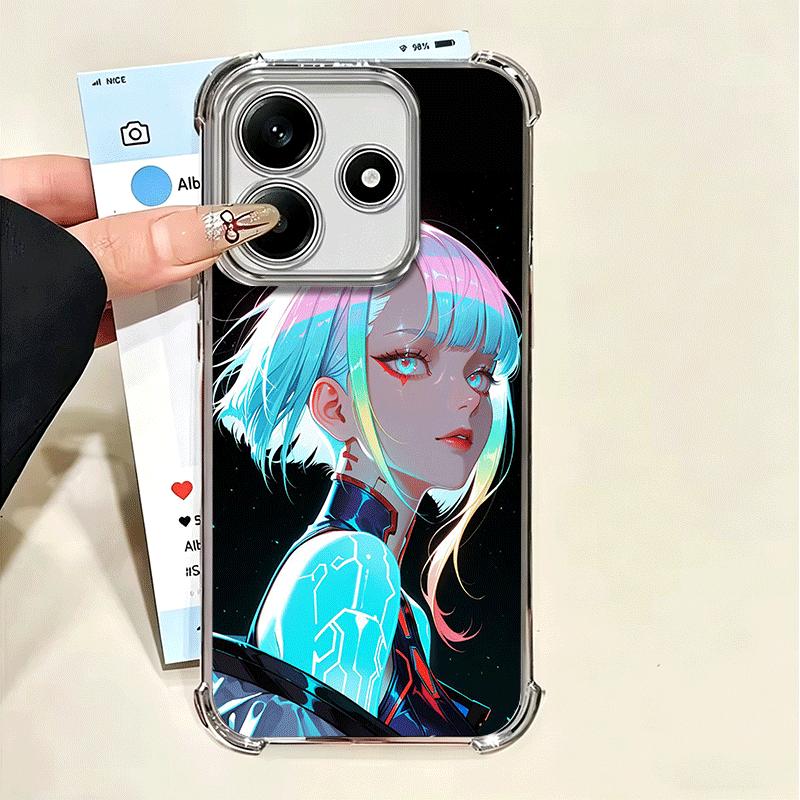 E-Edgerunners Anime Lucy Soft Phone Case For Xiaomi Poco X7 X8 Pro Max X6 X5 X3 F8 Ultra F7 M8 M7 M5S Redmi 15C 15A 15 14C 13C 1