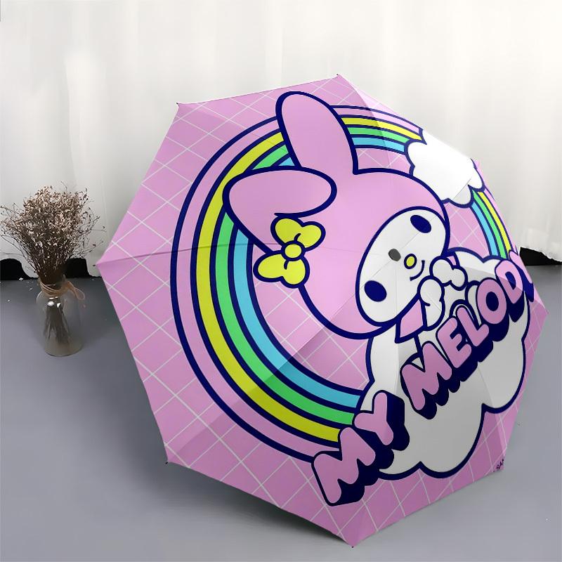 1pc My Melody Rainbow CloudsUmbrella with Plastic Handle,Suitable for All Seasons Home Travel Outdoor UmbrellaSanlio250