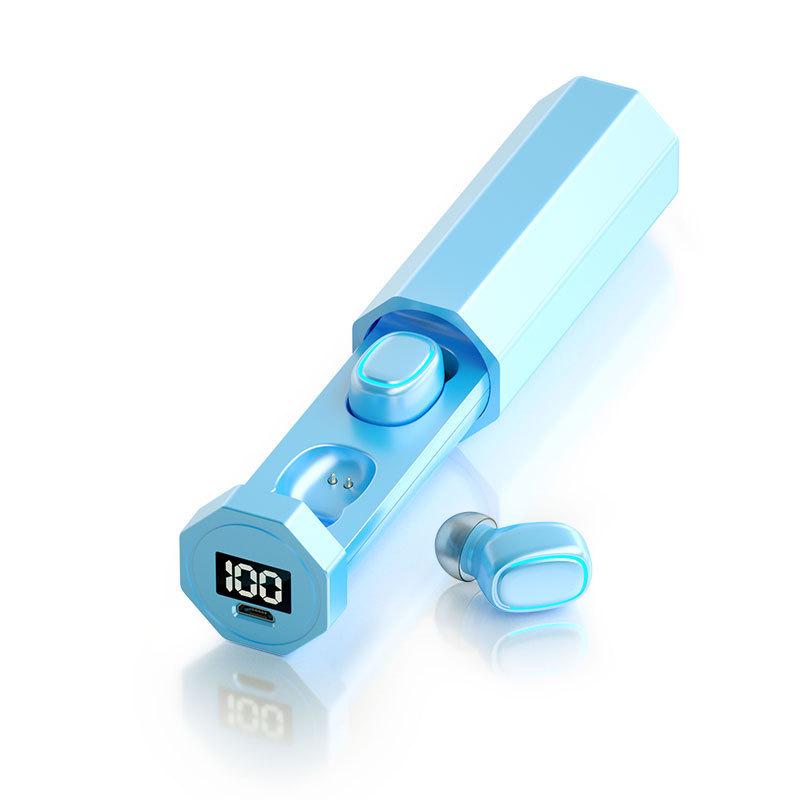 

Беспроводная стереогарнитура Bluetooth со светодиодным дисплеем и сверхдлительным сроком службы аккумулятора синий