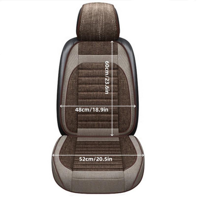Universal Car Seat Covers Breathable Linen Front Seat Protector Cushions Classic Seat Decoration Protective Mat Accessories