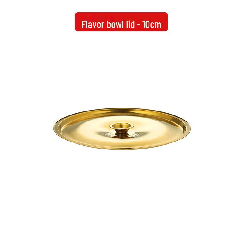304 Stainless Steel Golden Spice Jar with Lid - Commercial Kitchen Seasoning Box