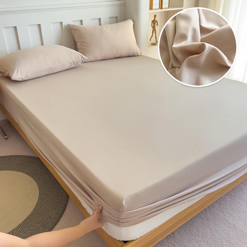 Hochwertiges Baumwoll-Spannbettlaken mit Gummibändern Matratzenbezug für Queen King Size Bett Kein Kissenbezug Enthalten 140/160/200cm
