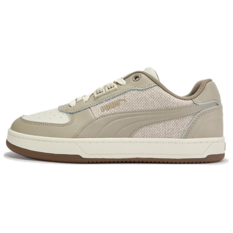 Puma Caven 2.0 Lux Sd Retro Casual Breathable Low-Top Sneakers Unisex Sneakers White Light-Brown 401277-02