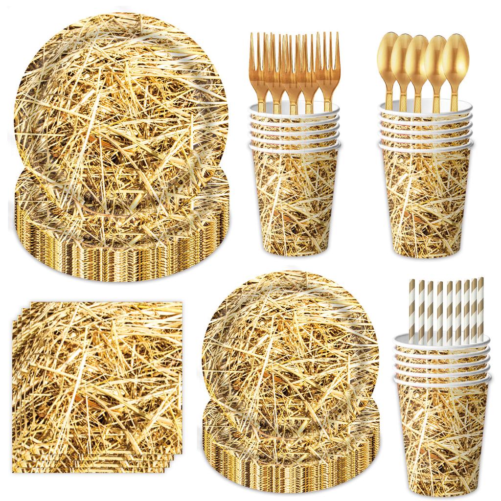Haystack Party Supplies Birthday Decorations Haystack Theme Western Cowboy Haystack Arrangement Props