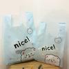 Handheld Plastic Bag Pink Cartoon Rabbit Pattern Shopping Mall Shopping Packing Bag Food Dessert Biscuit Packing Handle Bags