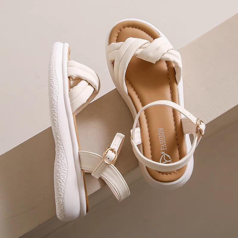 

Real soft sandals women s 2025 new summer platform fashion women s shoes soft sole fairy wind beach sandals with skirt 35