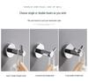 304 Stainless Steel Wall-Mounted Clothes Hook for Bathroom and Entrance - Single Hook for Coats, Hats, and Clothing