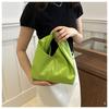 Minimalist Faux Leather Crescent Bag for Women Fashionable Handheld Shoulder Purse Trendy Daily Clutch CLE