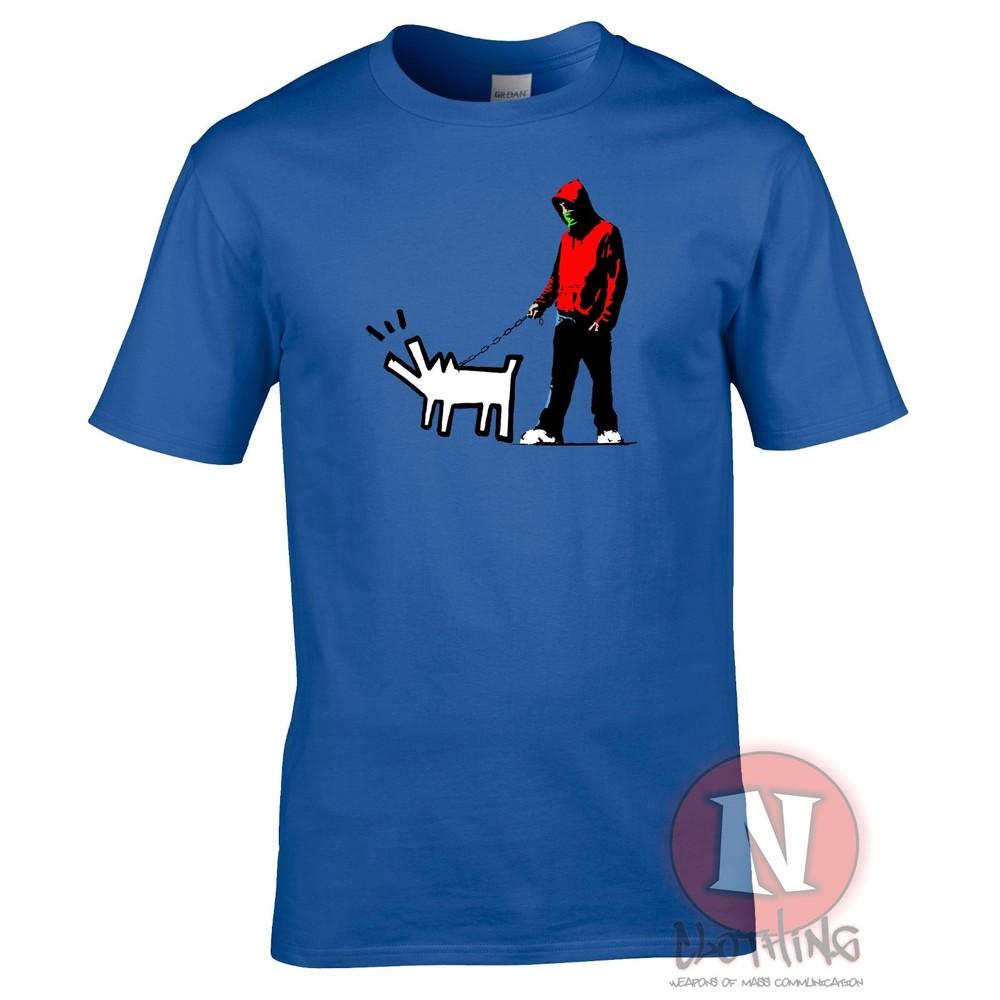 Banksy Harings Dog TShirt Street Art Graffiti Design Print Exclusive