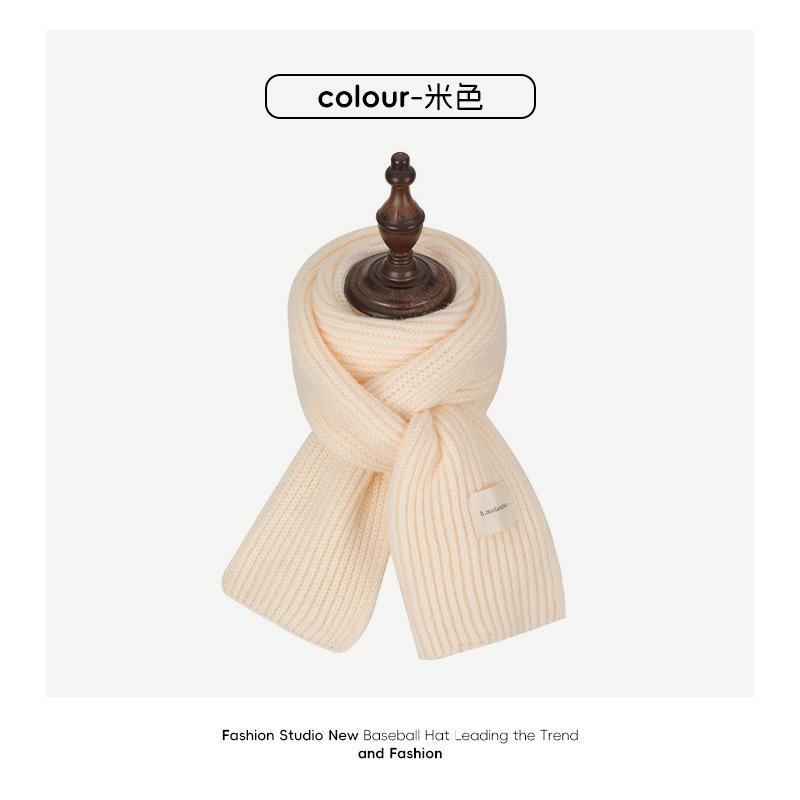 Scarf women's winter high-end red New Year's gift to keep warm and thickened student couple wool knitted scarf tide