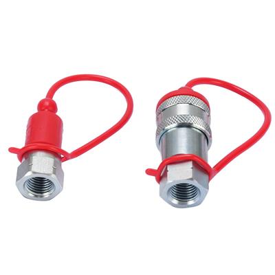 2 st Hydrauliskt Snabbkopplingsset 1/4 tum NPT ISO7241A Härdat Stål Hydraulisk Snabb
