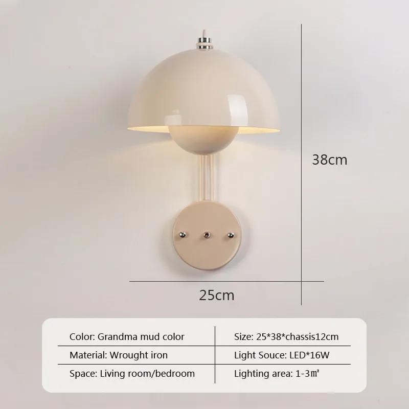 

Скандинавский светодиодный настенный светильник Bud, минималистичный многоцветный железный настенный бра для кабинета, гостиной, спальни, прикроватная тумбочка, домашний декор, светильники NO BULB