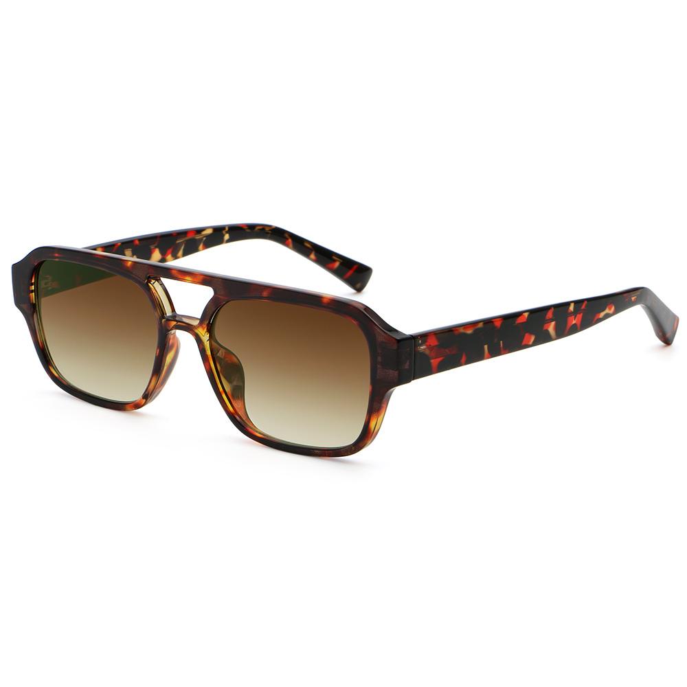 Superhot Eyewear 81014 Fashion 2025 Retro Square Pilot Sunglasses with CP Wire Core Temples