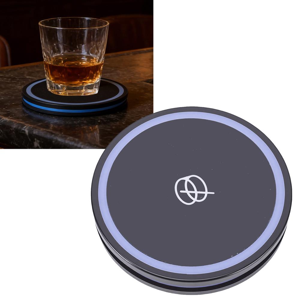 Smart Drink Coaster Interactive Lighting Portable Smart Coaster Cocktail Machine for Home Bar