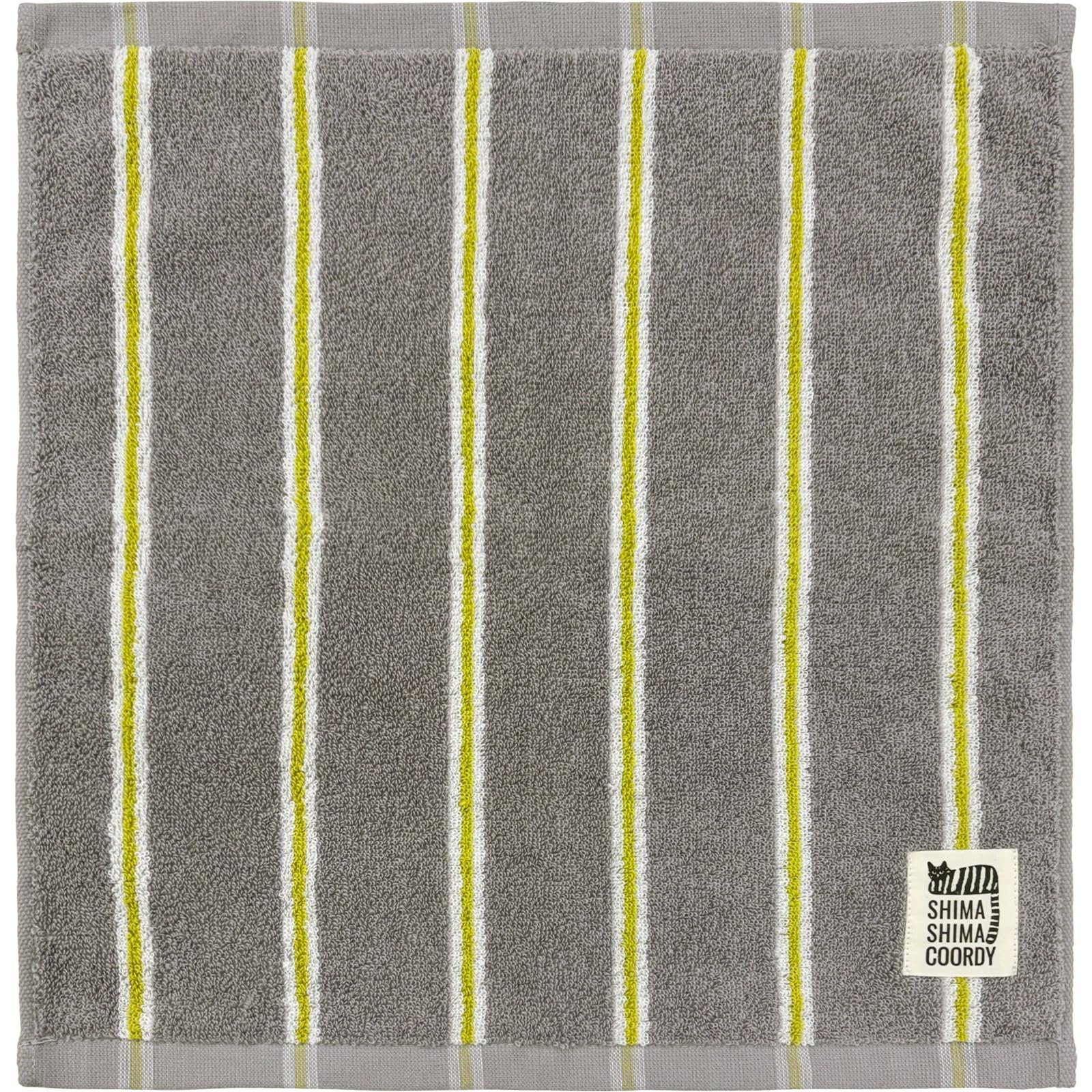 Hayashi Hand 34 x 35 Striped WP457629 Towel, Approx. cm, Coordination, Gray,