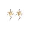 Diamond Fireworks Flowers Exaggerated Design Stud Earrings Fashion Niche Simple Cold Wind Temperament Earrings