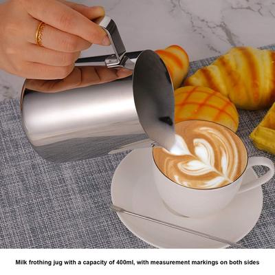 Stainless Steel Frothing Pitcher With Scale Coffee Pitcher Frothing Jug Milk Steaming