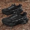Fashion four seasons new thick-soled rotating buckle outdoor hiking shoes non-slip and comfortable men's sports shoes