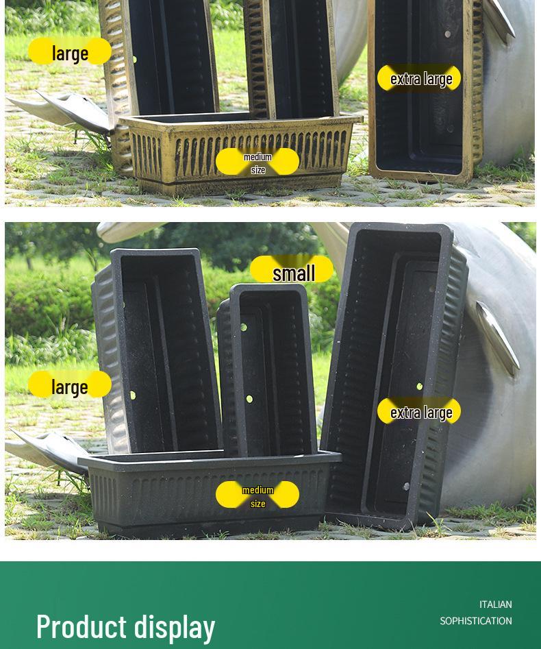 Large Rectangular Plastic Balcony Planter with Free Shipping