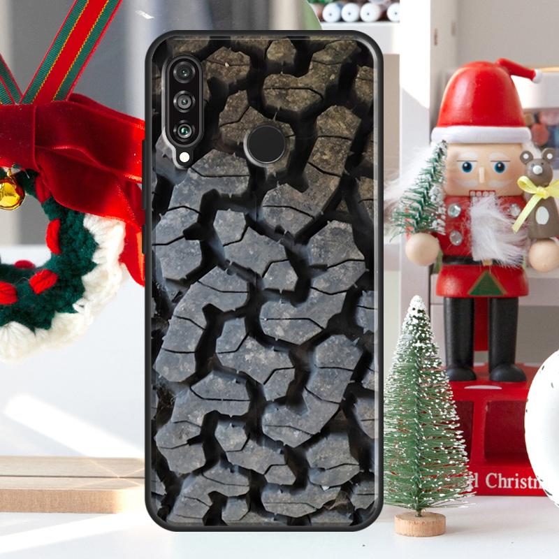 Tire Tread Wheel For Huawei Nova 12i 11i 8i 12s Y73 Y72 Y61 Y91 Y90 Y70 Y60 9 10 SE P60 Pro P30 P40 Lite Case