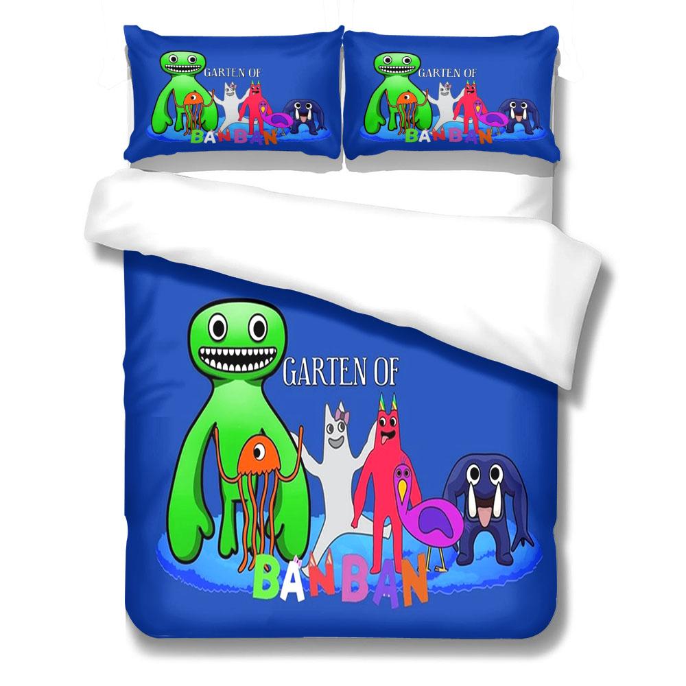 Blue Garton  banban Children Duvet Cover Set King Queen Double Twin Single Bed Linen Set