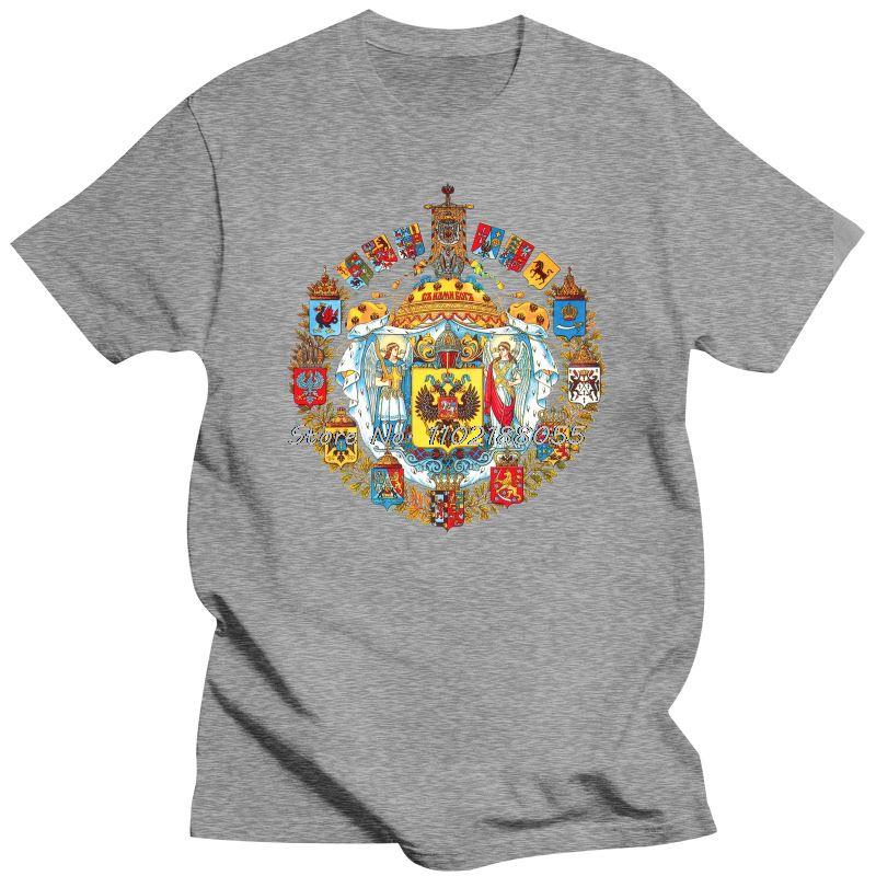 New 800Px Greater COat Of Arms Of The Russian Empire T Shirt Print Cotton Normal Sunlight  Fashion Summer Harajuku Streetwear