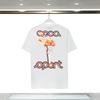 280g Double Yarn Cotton T-Shirt Couples Casablanca Castle Print Short Sleeve Round Neck Loose Fit