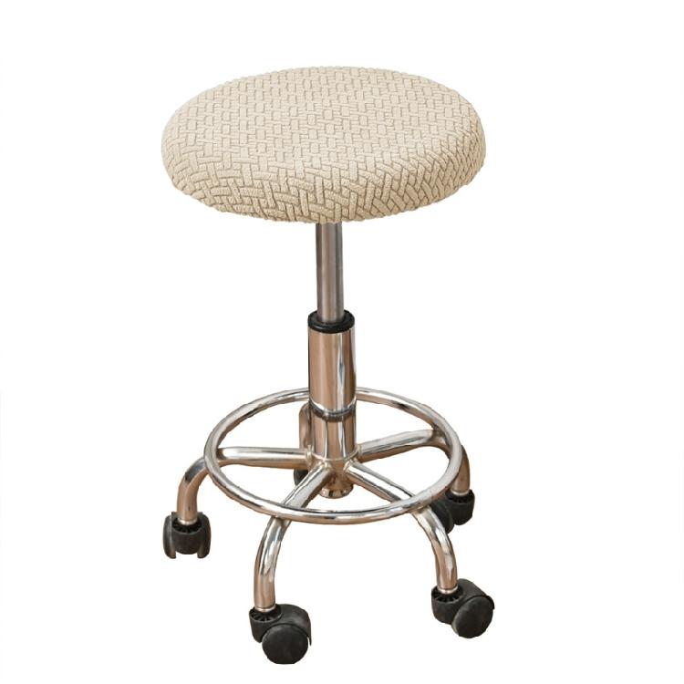 Washable Round Seat Covers Stretchable Fabric Fit Most Swivels Bar Stools Oil Proof for Home Dining Restaurant Hotel