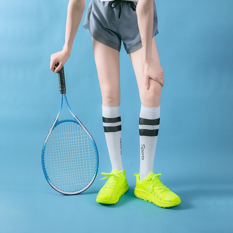 Kompressionsstrümpfe, professionelle Herren- und Damen-Outdoor-Sportsocken, lässig, gestreift, Baumwolle, für Fitnessstudio, Fitness, Radfahren, Laufen