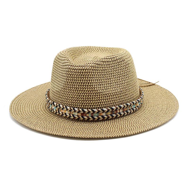 Ethnic Style Men And Women Couple Straw Hat Outdoor Summer Outdoor Beach Hat Sun Protection Sun Hat Sun Hat