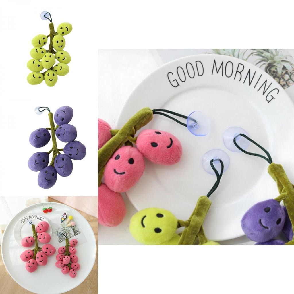 Funny Grapes Plush Toy Doll Unique Fruit Decorative Pendant For Creative And Quirky Decoration Short Plush Stuffed Toy