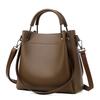 Simple Generous Solid Color Women's Handbags New Style Large Capacity Ladies Bucket Bag High End PU Leather Single Shoulder Bag for Mother's Day Gifts