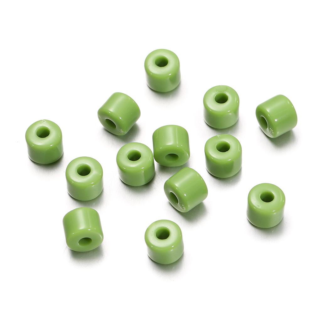 50/100pcs 5x6mm Acrylic Tube Beads Spacer Loose Bead for Necklace Bracelet Earrings Findings DIY Jewelry Making Accessories