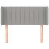 VidaXL Headboard with Ears Light Grey 83x16x78-88 Cm Fabric3118980