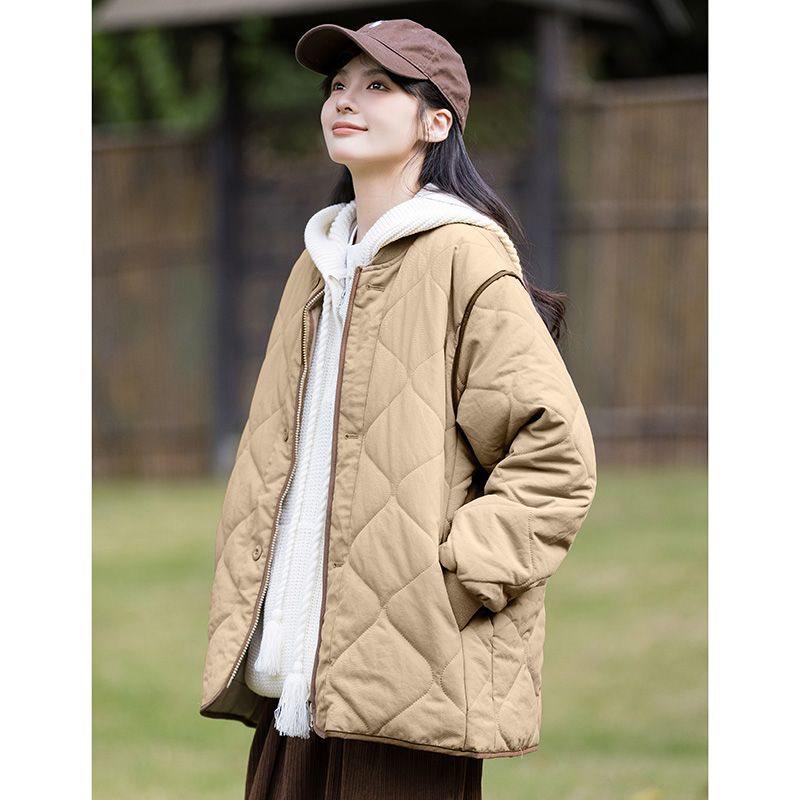 

Argyle Cotton-Padded Baseball Jacket - 2025 College Style for Spring/Summer S (85-105 kg)