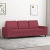 Vidaxl 3-Sitzer-Sofa, Weinrot, 180 cm, Mit Stoff bezogen