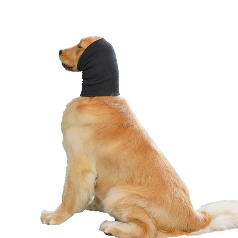 Dog Anxiety Relief Ear Cover Winter Warm Neck Wrap Large Breeds Soft Fleece Hoodie Accessory
