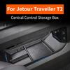 For Jetour Traveller T2 Center Console Lower Storage Box Armrest Box Anti-slip Organizer Tray Interior Accessory
