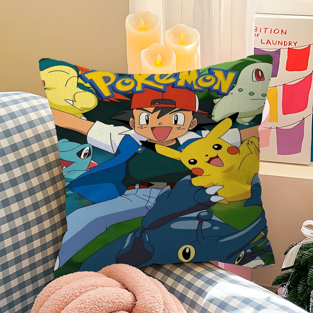 

Anime Pikachu Personalized Pillow Cover Kids Bedroom Wild Party Decor Pillowcase Kid Birthday Shower Gift 40cmx40cm