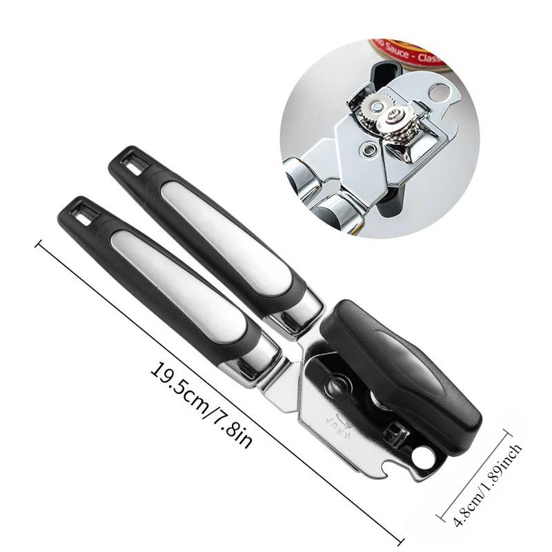 New Stainless Steel Can Opener Multifunctional Professional Tin Manual Side Cut Can Opener Beer Bottle Opene Kitchen Gadgets