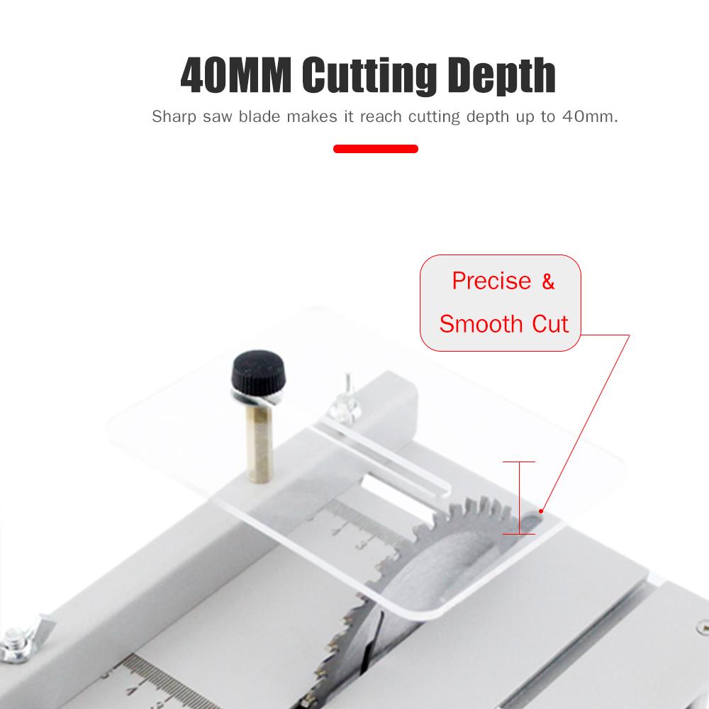 150W Multi-Functional Table Saw Mini Desktop Saw Cutter Electric Cutting Machine with Saw Blade